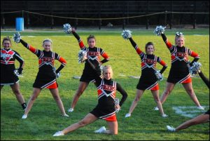 Photograph of a group of cheerleaders