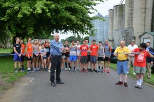 Photograph of a ribbon cutting